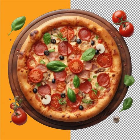 Premium Psd Cheesy Supreme Pizza Png