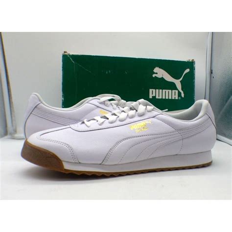 Puma Puma Mens Roma Classic Gum Sneakers Puma White Team Gold Grailed