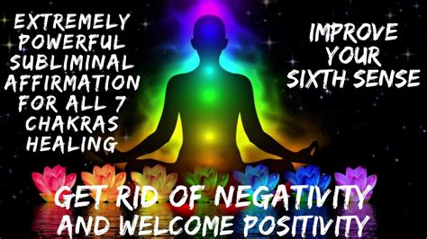 Extremely Powerful Subliminal Affirmation For All 7 Chakras Healing Improve Sixth Sense