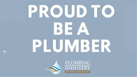 Proud To Be A Plumber Youtube