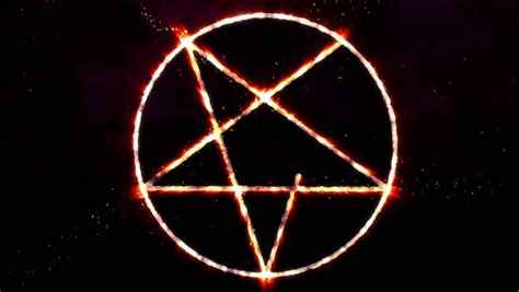 Baphomet Pentagram Symbol Is Animation Of Energy Flow Which Outline The