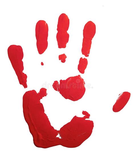 Red Handprint Stock Image Image Of Background Ethnic 11207945