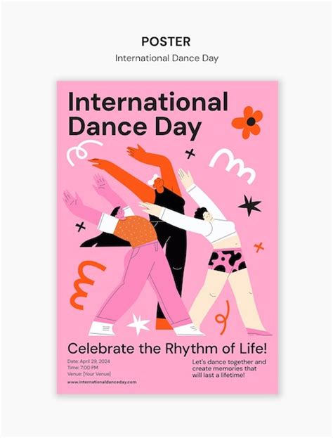 Premium Psd International Dance Day Celebration Poster Template