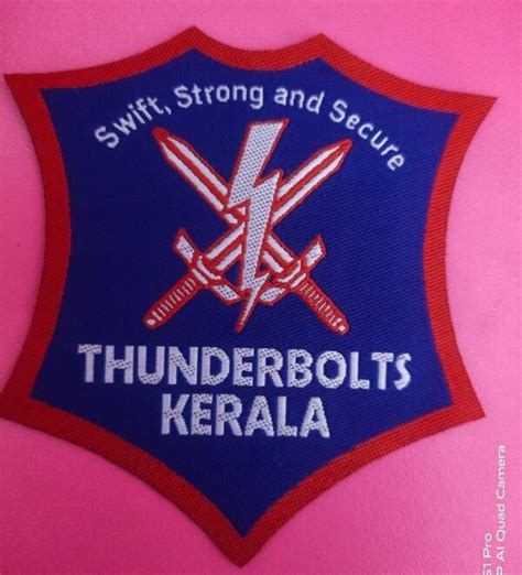 Formation Badge For Thunderbolts Kerala Kerala Police