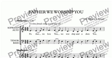 Father We Worship You Full Score Download Sheet Music Pdf File