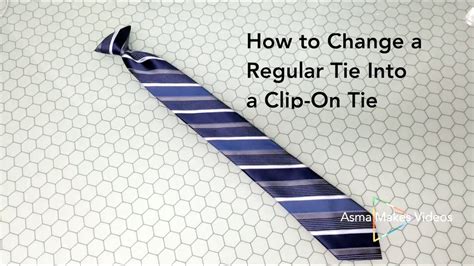 How To Change A Regular Tie Into A Clip On Tie Youtube