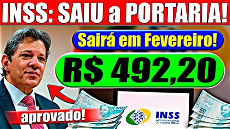 NOVO VALOR NA CONTA INSS ANUNCIA PAGAMENTO DE R 492 20 PARA TODOS DO