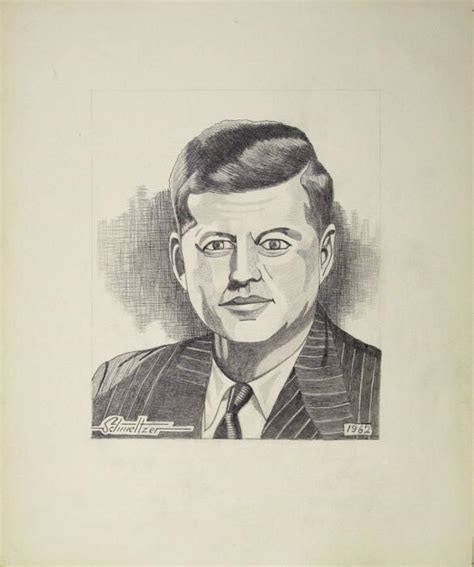 Sketch Of John F Kennedy All Artifacts The John F Kennedy Presidential Library And Museum