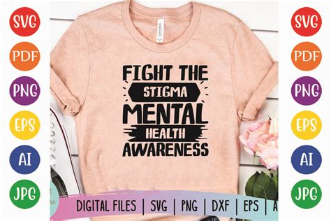 Fight The Stigma Mental Health Awareness Graphic By Funny Svg Store