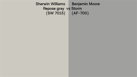 Sherwin Williams Repose Gray Sw 7015 Vs Benjamin Moore Storm Af 700