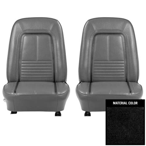 Pui Interiors 1967 Chevrolet Camaro Deluxe Pre Assembled Black And Whte Front Bucket Seats 67ds10u