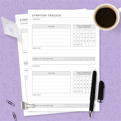 Symptom Tracker Printable