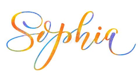 Nombre Femenino Sophia Diseño De Letras Tipografía Manuscrita