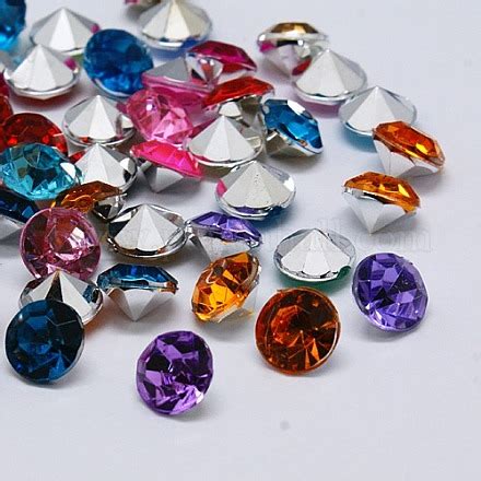 Wholesale Imitation Taiwan Acrylic Rhinestone Cabochons Pandahall