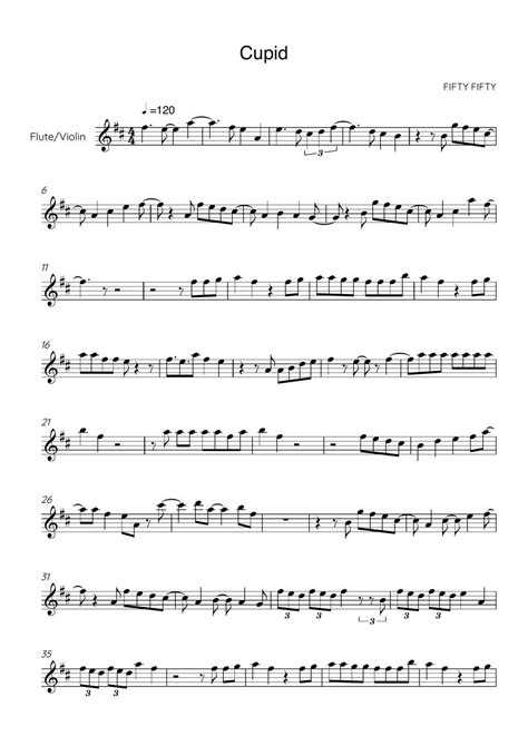 FIFTY FIFTY - Cupid Sheet by JL | Violin sheet music, Flute sheet music, Clarinet sheet music