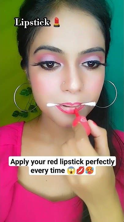 Viral Lipstick Hack 💄🥵 How To Apply Red Matte Lipstick Perfectly