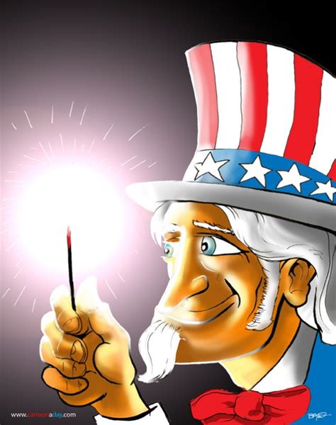 Uncle Sam 4th of July Cartoon Cartoon