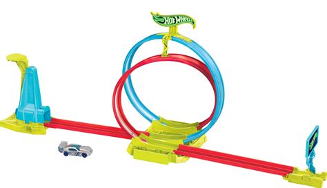 Hot Wheels Neon Speeders Track Set Laser Stunt Slamway With Hot Wheels Car Walmart