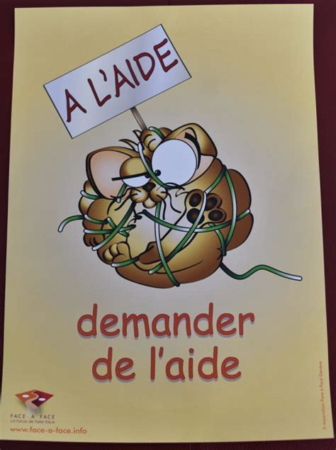 Affichette Demander De Laide Face A Face