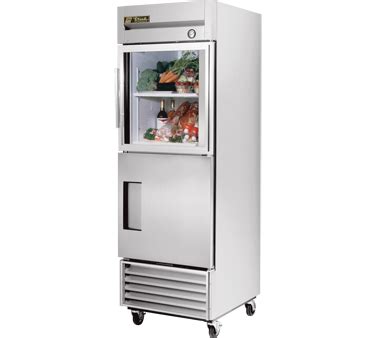 True T 23 1 G 1 HC FGD01 Reach In Glass Solid Half Door Refrigerator