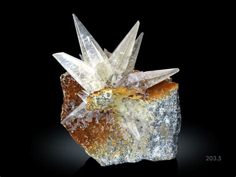 Crystal Star Shape Calcite On Matrix From Pakistan Fine Art Minerals