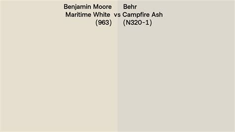 Benjamin Moore Maritime White Vs Behr Campfire Ash N Side