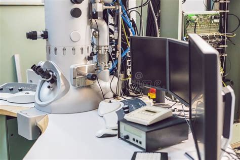 Transmission Electron Microscope In A Scientific Laboratory Stock Image