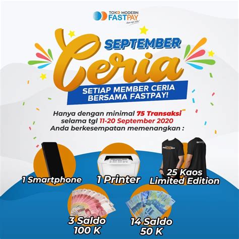 September Lebih Ceria Bersama Fastpay Mitra Fastpay