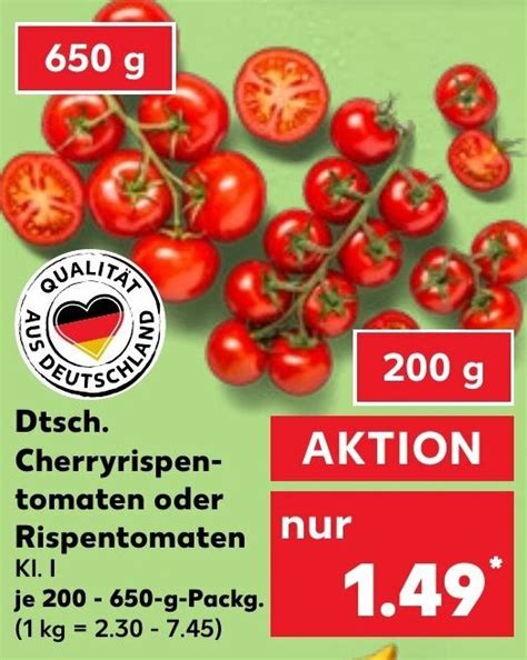 Dtsch Cherry Rispen Tomaten Oder Rispentomaten Aanbieding Bij Kaufland DE