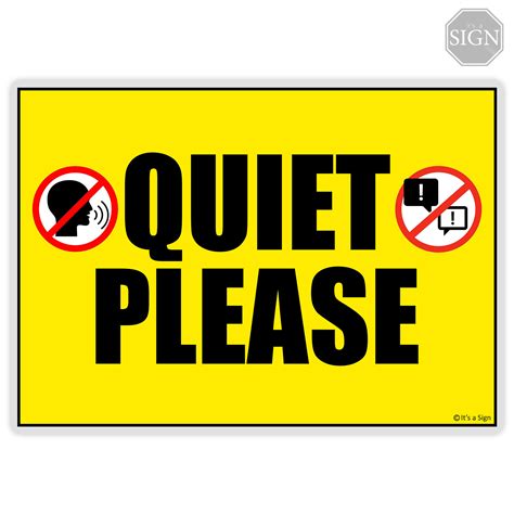 Quiet Please Sign Laminated Signage A4 Size Lazada Ph