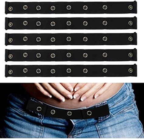 5 Pièces Extenseur de Taille Pantalon Rallonge de Ceinture pour Jeans