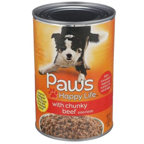 Paws Happy Life Chunky Beef Dog Food (22 oz) - Instacart