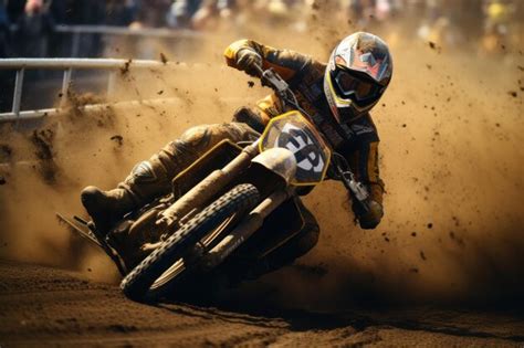Premium Ai Image Speedway Fim Grand Pix Motorcycle Races An Hand