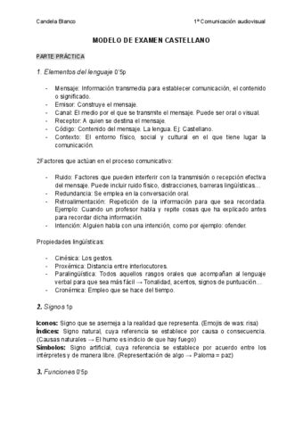 Modelo De Examen Castellano Parte Practica Pdf