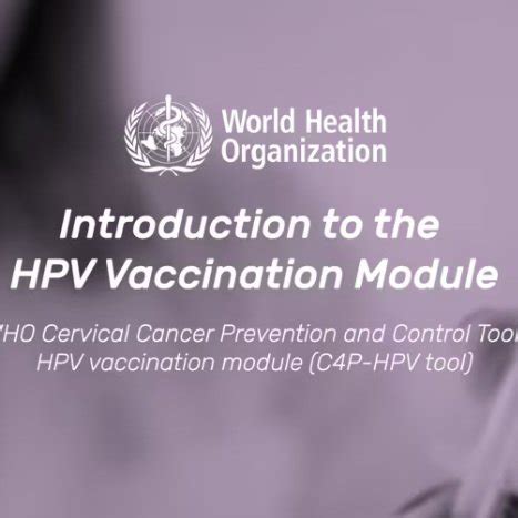 New E Learning Tutorial Available For Use Of The HPV Vaccination Module