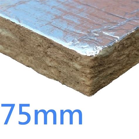 75mm Foil Faced RS100 Rocksilk Knauf Insulation Slab ǀ pack of 4