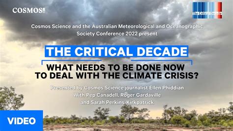 Cosmos Briefing What Must We All Do In The Critical Decade To Respond