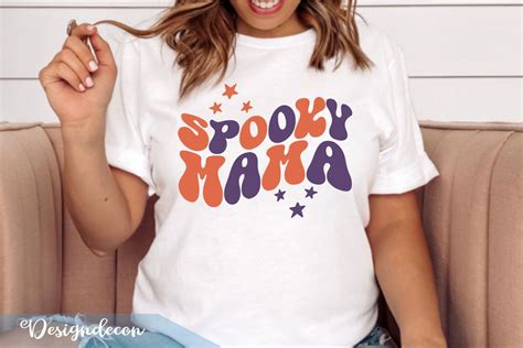 Spooky Mama Retro Wavy Sublimation Svg Graphic By Craft World