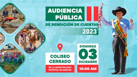 Audiencia Pública De Rendición De Cuentas Ii 2023 Campañas Municipalidad Distrital De