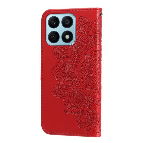 Phone Cover For Huawei Honor X40 X8A X50i Flower Pattern PU Leather