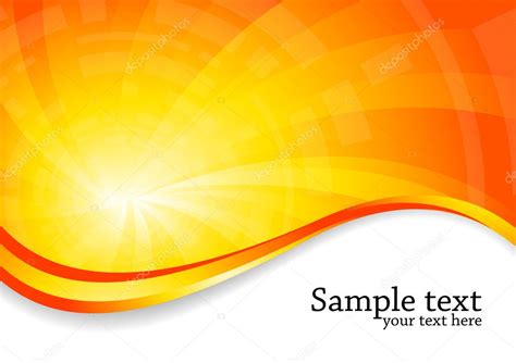 Vector Bright Background In Orange Color Stock Vector By ©denchik 3700579