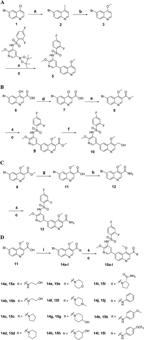 A The Synthetic Route For Target Compounds 5 10 13 And 15al