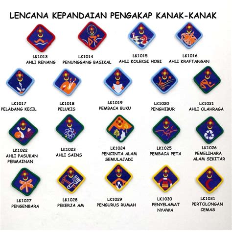 LENCANA KEPANDAIAN PENGAKAP KANAK-KANAK / SCOUT BADGES / ACCESSORIES PENGAKAP SEKOLAH RENDAH ...