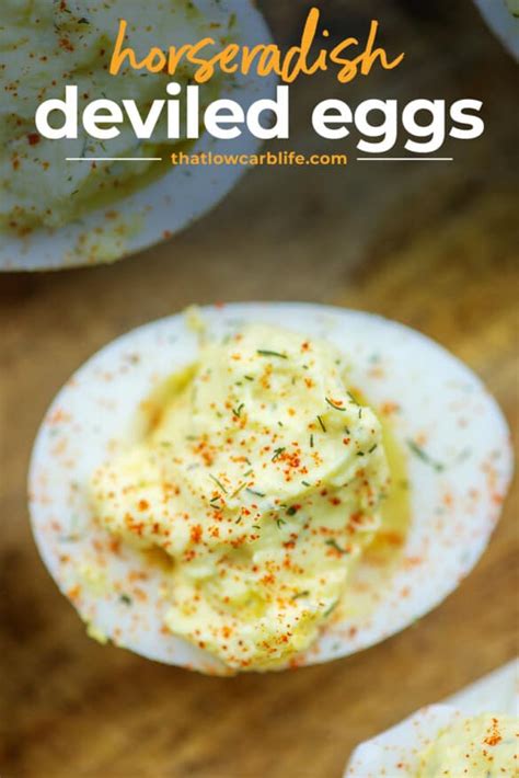 The BEST Horseradish Deviled Eggs - That Low Carb Life