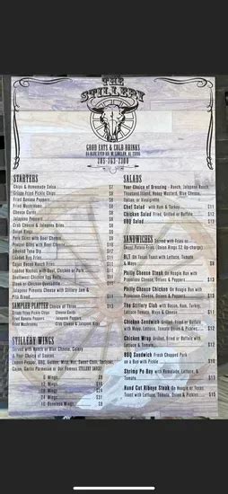 The Stillery Bar And Grill Menu Lincoln Al Checkle