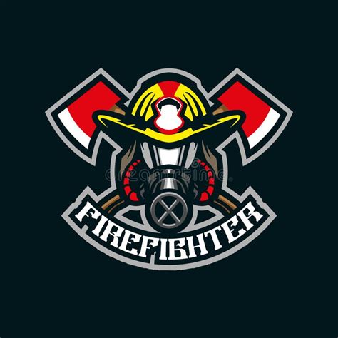 Firefighter Mascot Logo Design With Modern Illustration Concept Style