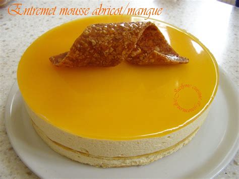 Entremet Aux Mousses Abricot Mangue Miroir Mangue Jaclyne