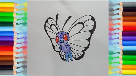 How To Draw Butterfree From Pokemon Step By Step YouTube