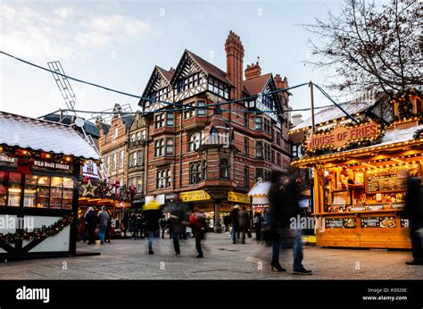 Christmas Market in Nottingham, UK Stock Photo - Alamy