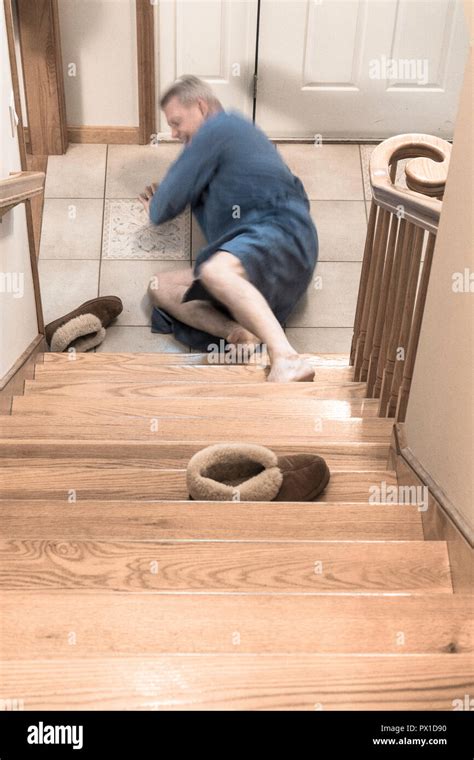 Man Falling Down Stairs Hi Res Stock Photography And Images Alamy